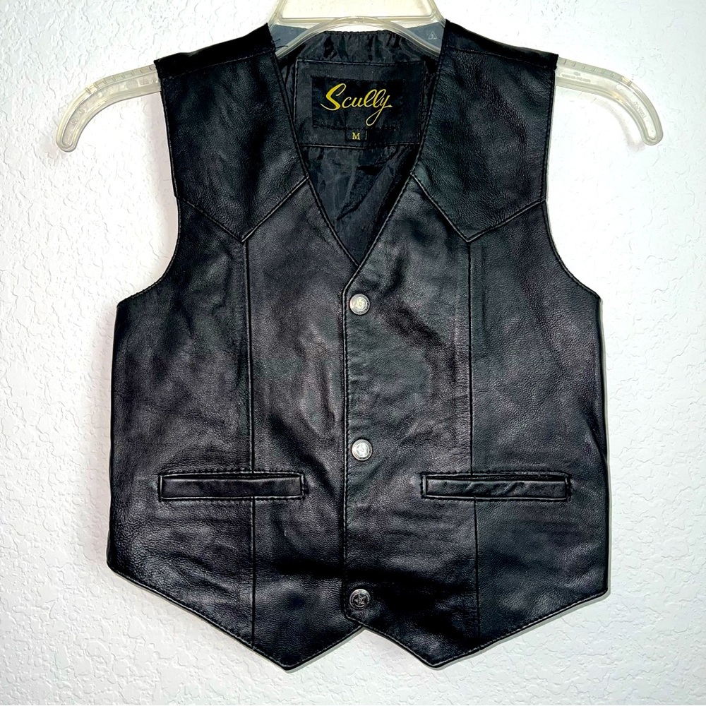 Scully kids leather vest